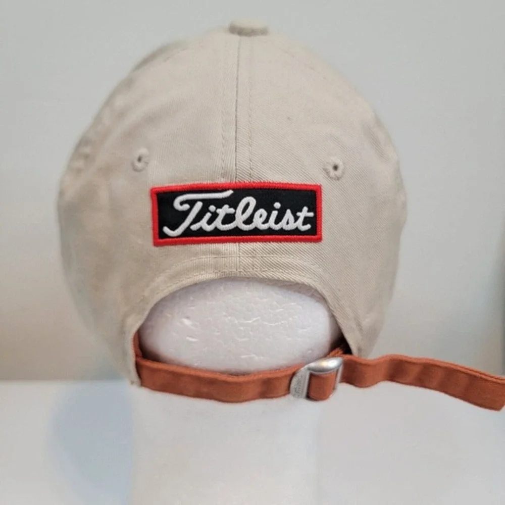 Titleist FootJoy FJ Pro‎ V1 Golf Hat Cap Logo Tan Orange Blue Adjustable